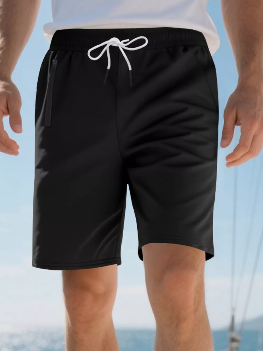 Men's Full Size Drawstring Casual Shorts Plus Size, image 7