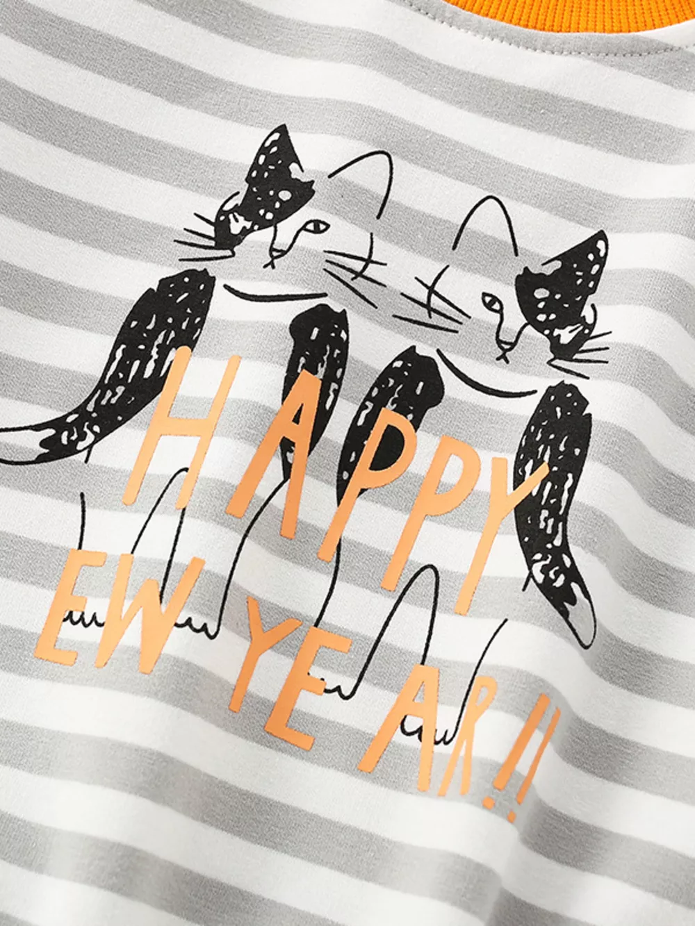 Children's Striped Cat Crew Neck Sweatshirt, image 5