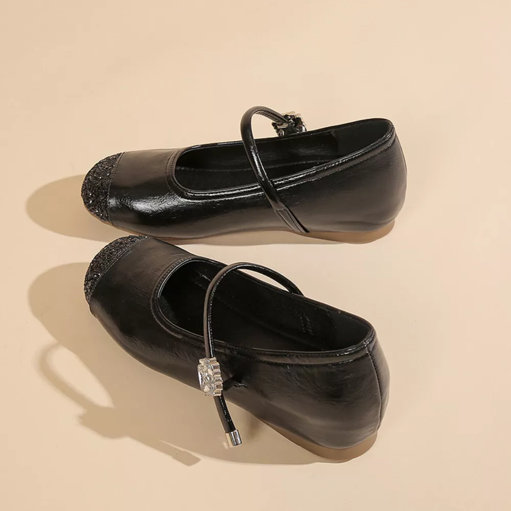 Round Toe Mary Jane Loafers
