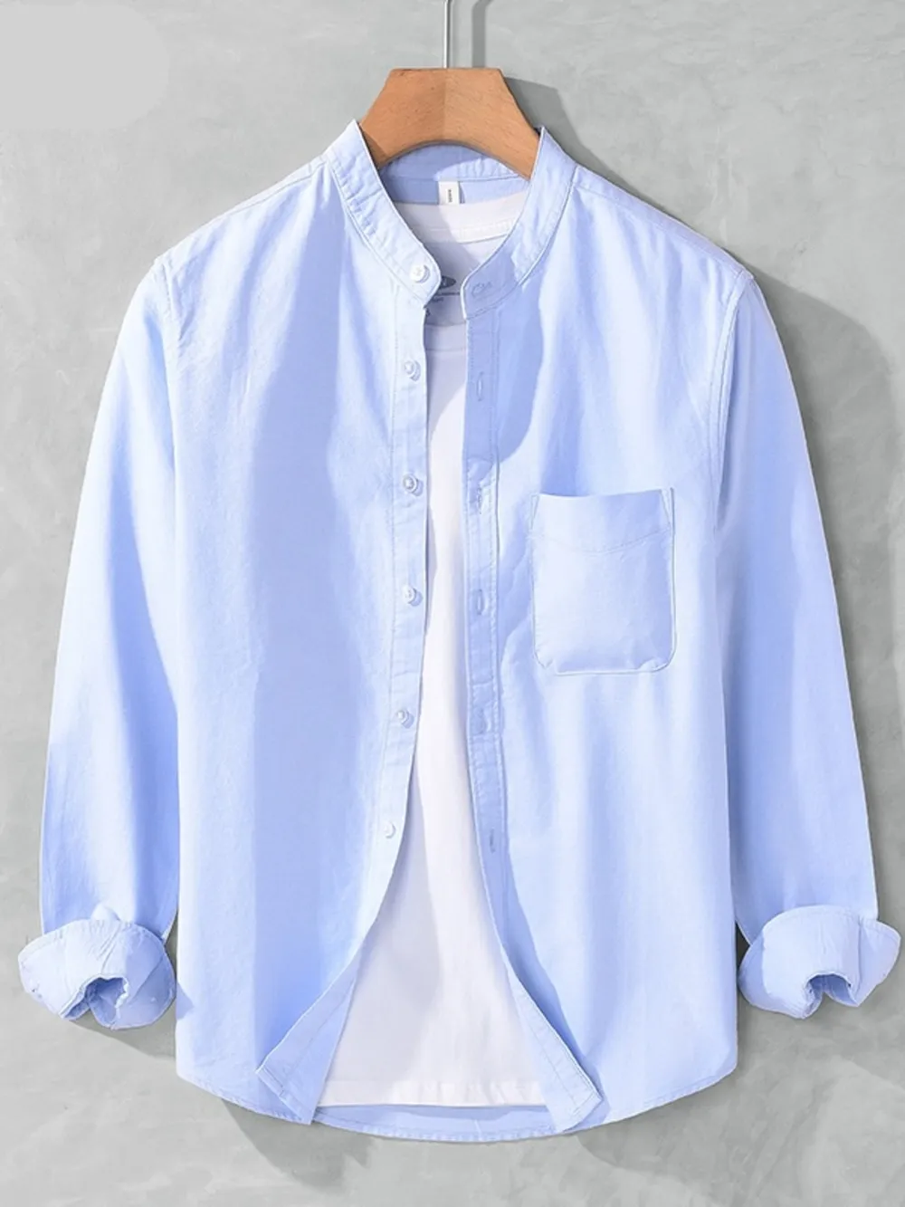 Men's Plus Size Button Up Long Sleeve Shirt, image 5