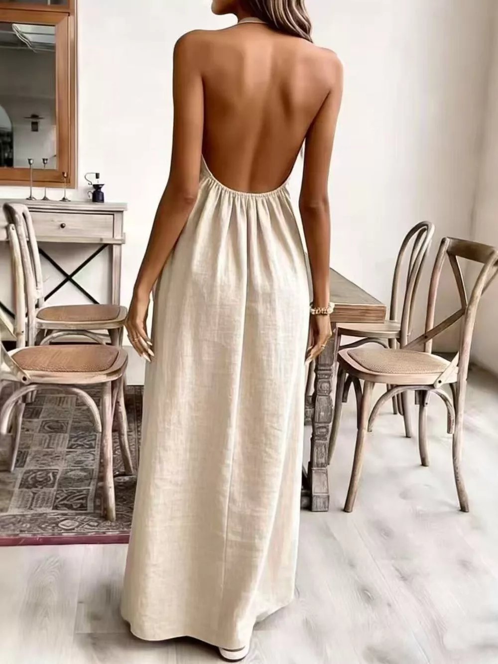 Halter Neck Maxi Dress, image 3