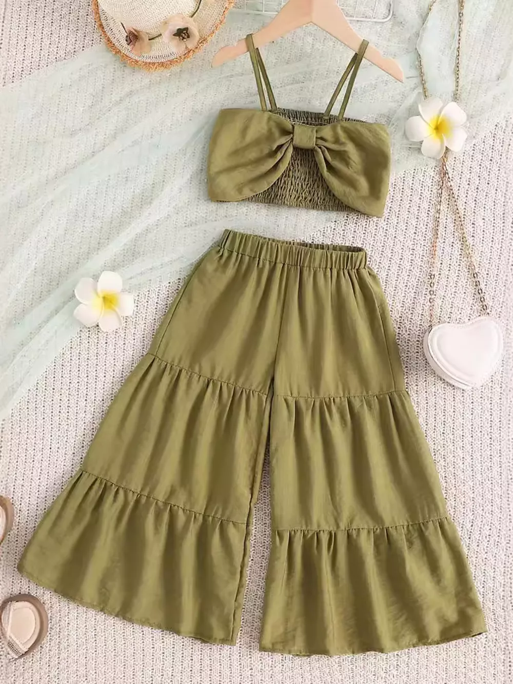 Children's Smocked Bow Cami and Pants Set, image 2