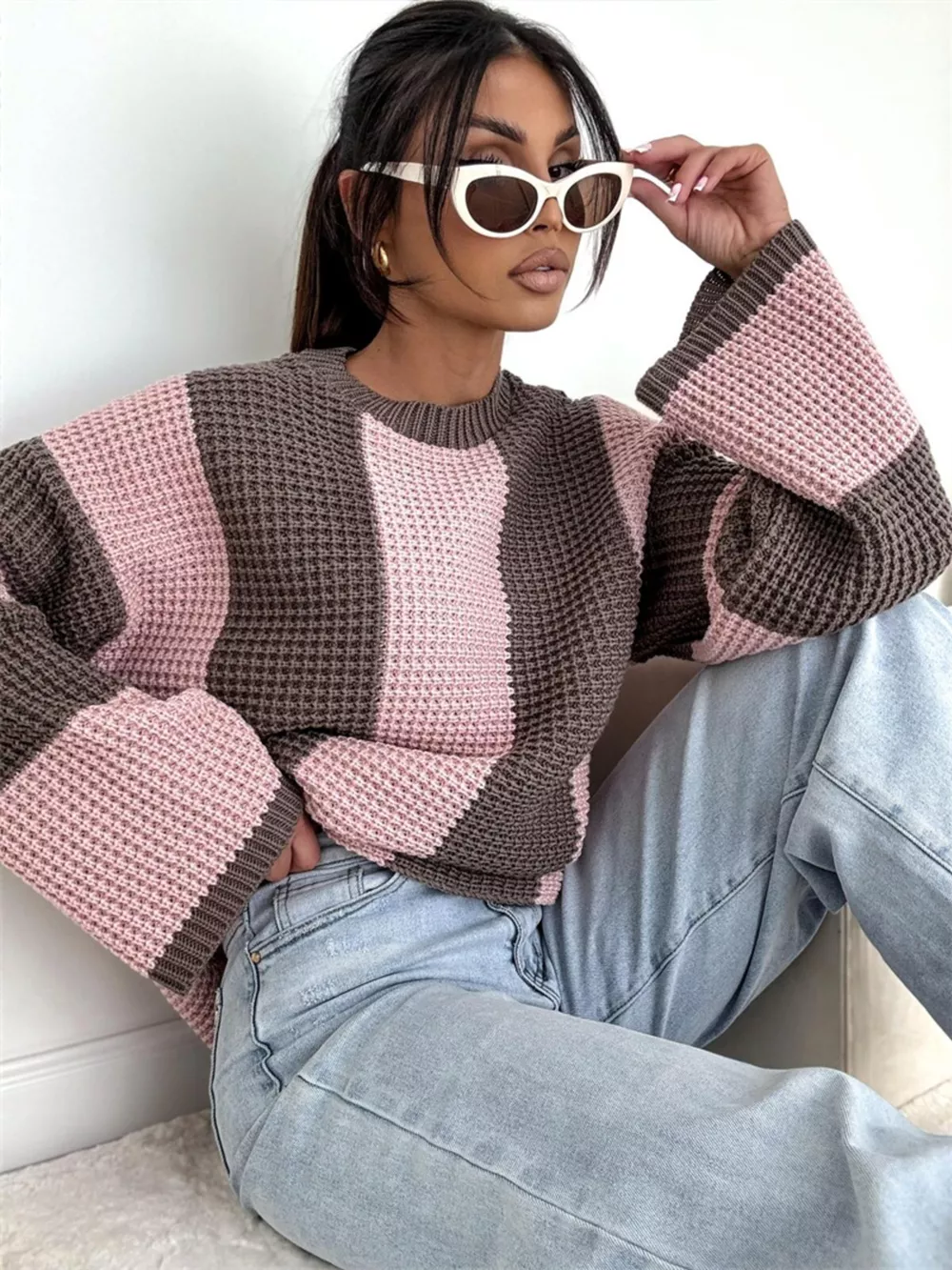 Color Block Long Sleeve Sweater, image 10