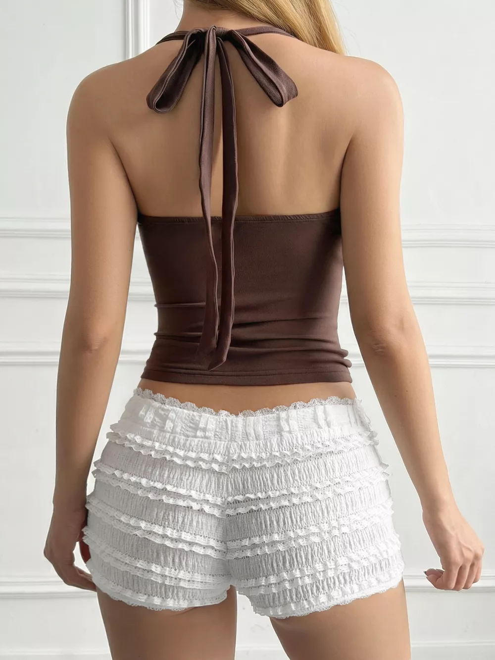 Ruched Halter Neck Cami, image 5