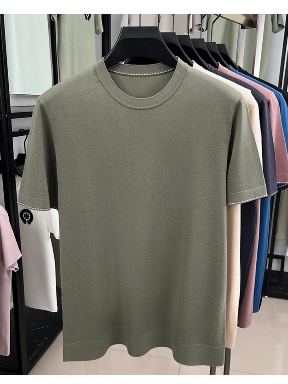 Men's Full Size Short Sleeve Crew Neck T-Shirt Plus Size, image 5