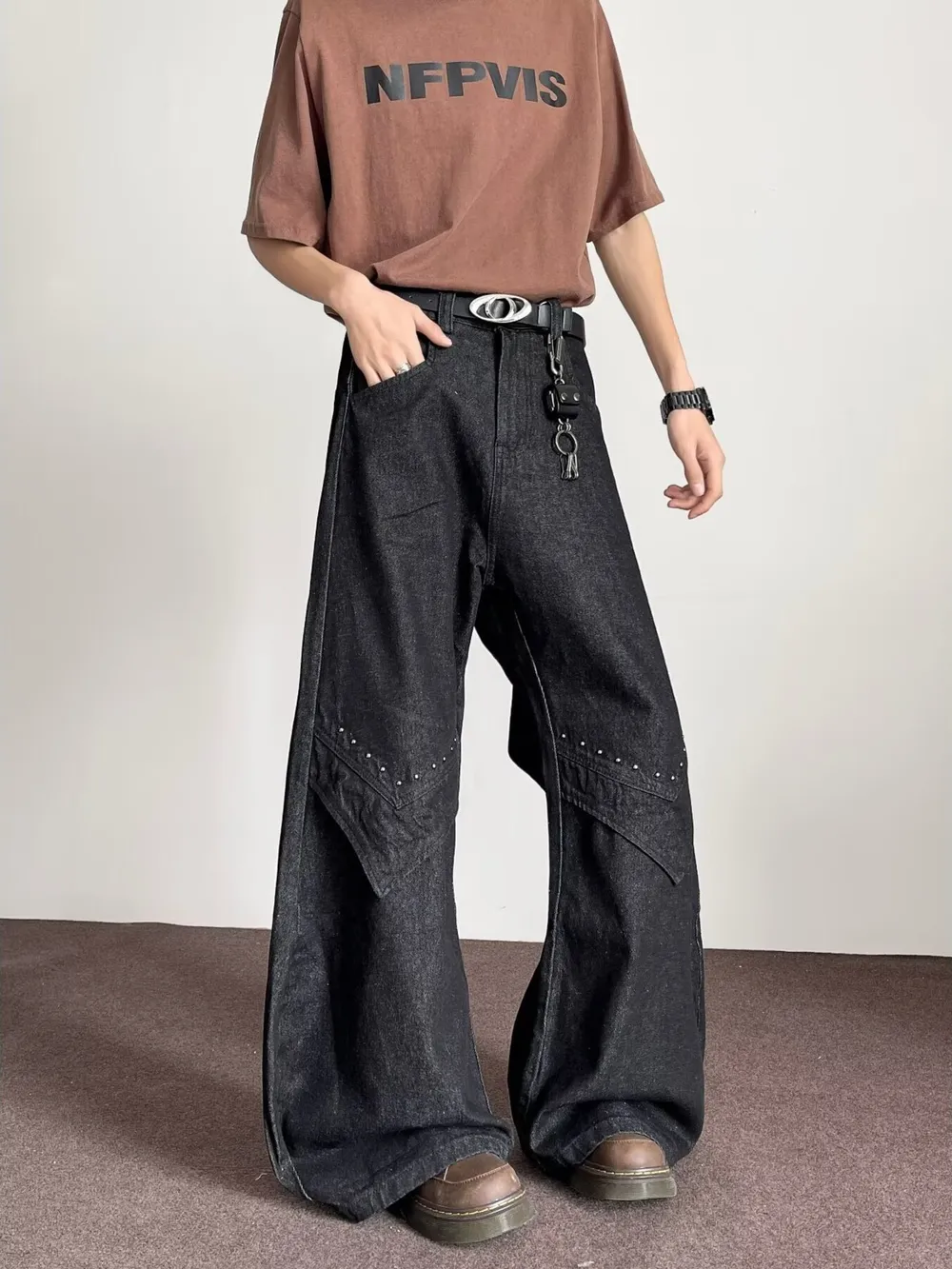 Men's Full Size Wide Leg Jeans Plus Size, image 2