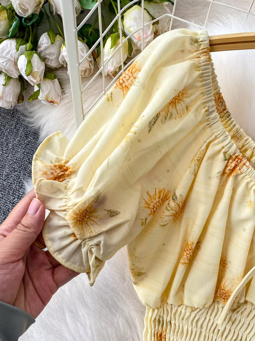 Smocked Floral Top and Skirt Set, image 8