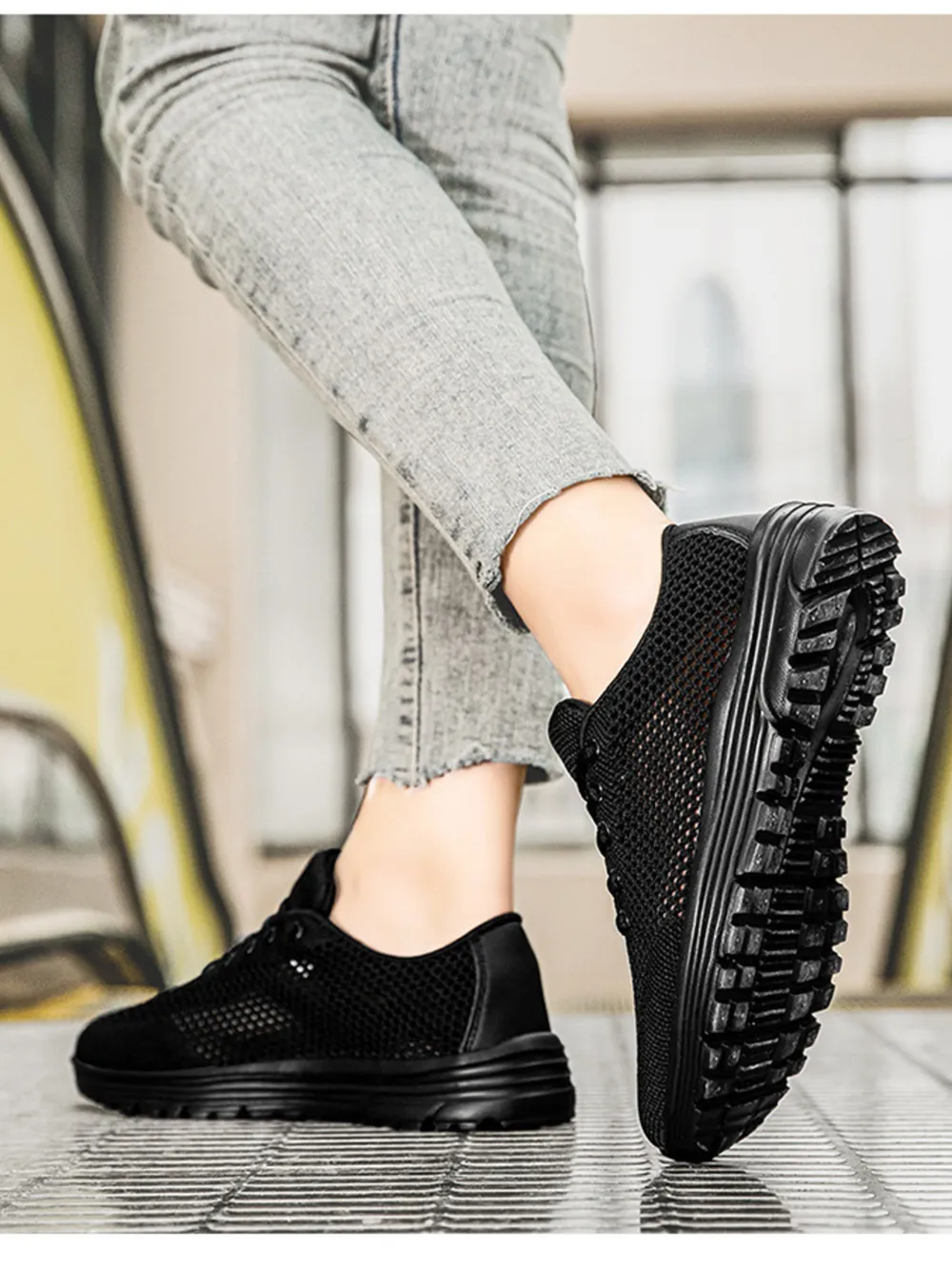 Lightweight Breathable Mesh Athletic Sneakers, image 2