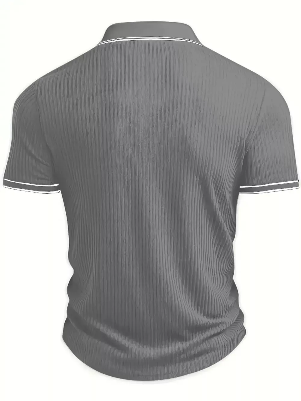Men‘s Full Size Slim Fit Ribbed Knit Polo Plus Size, image 16