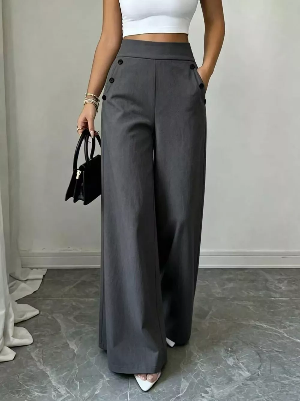 High-Waisted Wide-Leg Pants, image 11