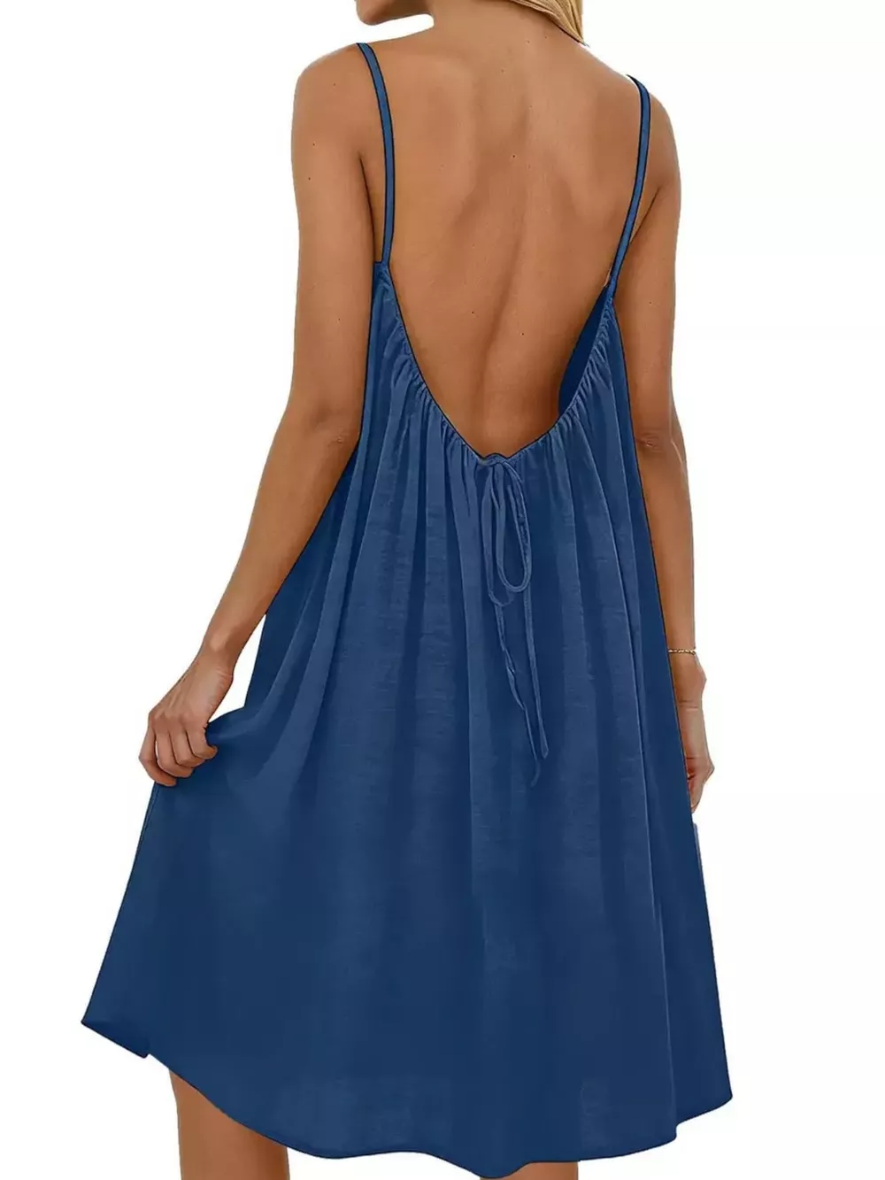 Backless Spaghetti Strap Casual Dress, image 13