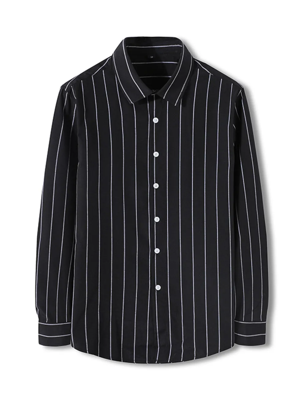 Men's Plus Size Classic Striped Long Sleeve Shirt