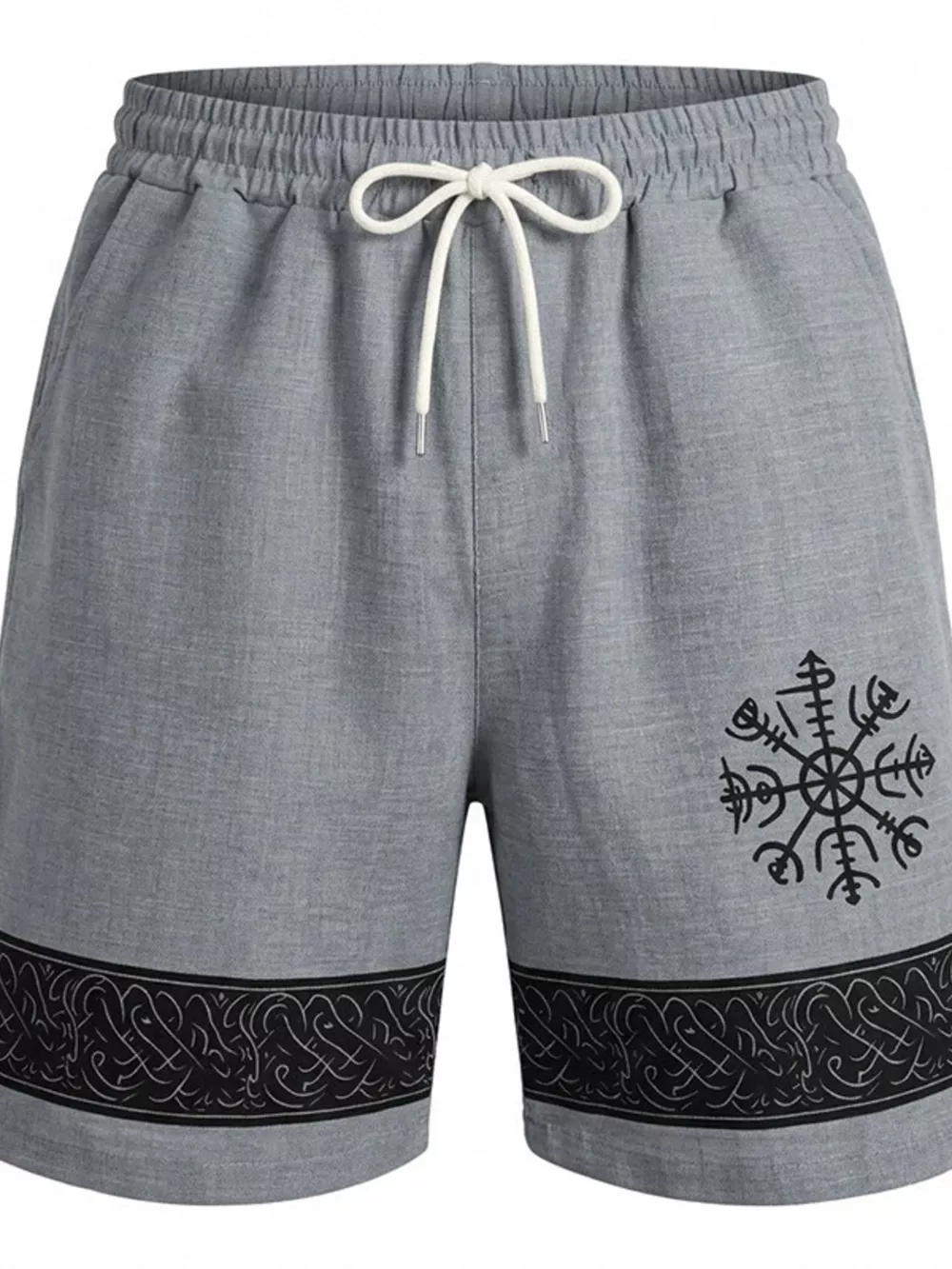 Men's Full Size Linen Blend Drawstring Shorts Plus Size, image 8