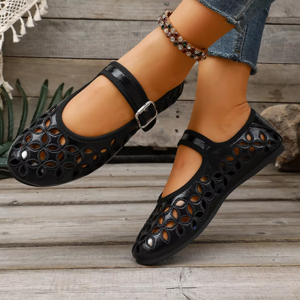 Round Toe Cutout Slip-Ons, image 2