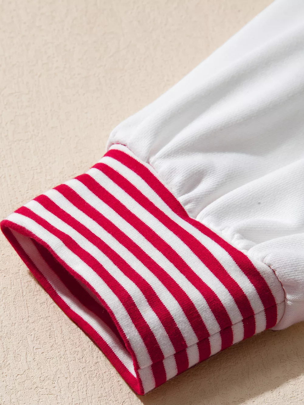 Striped Patchwork Sleeve Colorblock Sweatshirt, image 8