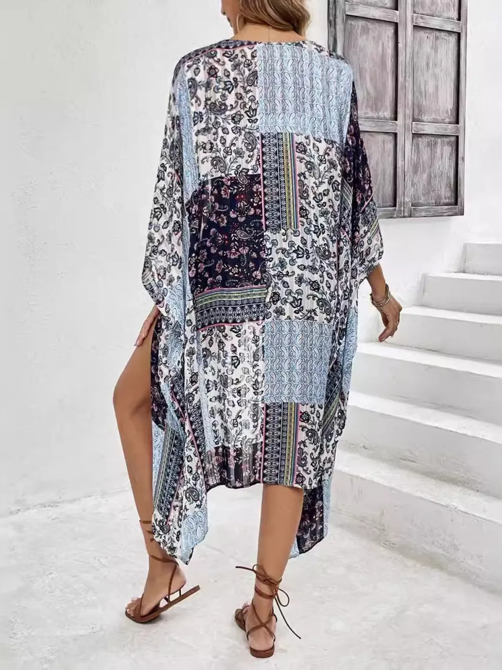 Printed Open Front Cover-Up, image 2