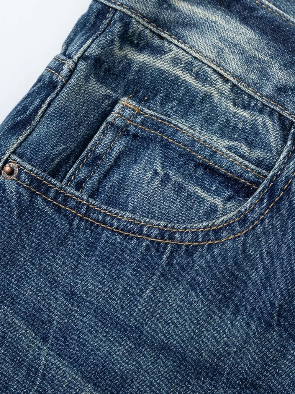 Men's Washed Denim Bermuda Shorts, image 8