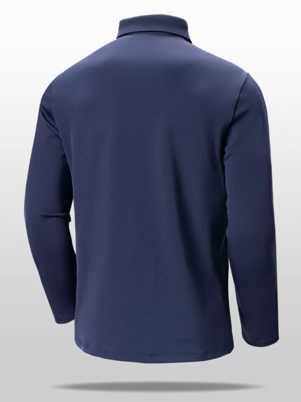 Men's Plus Size Long Sleeve Slim Fit Polo Shirt, image 3