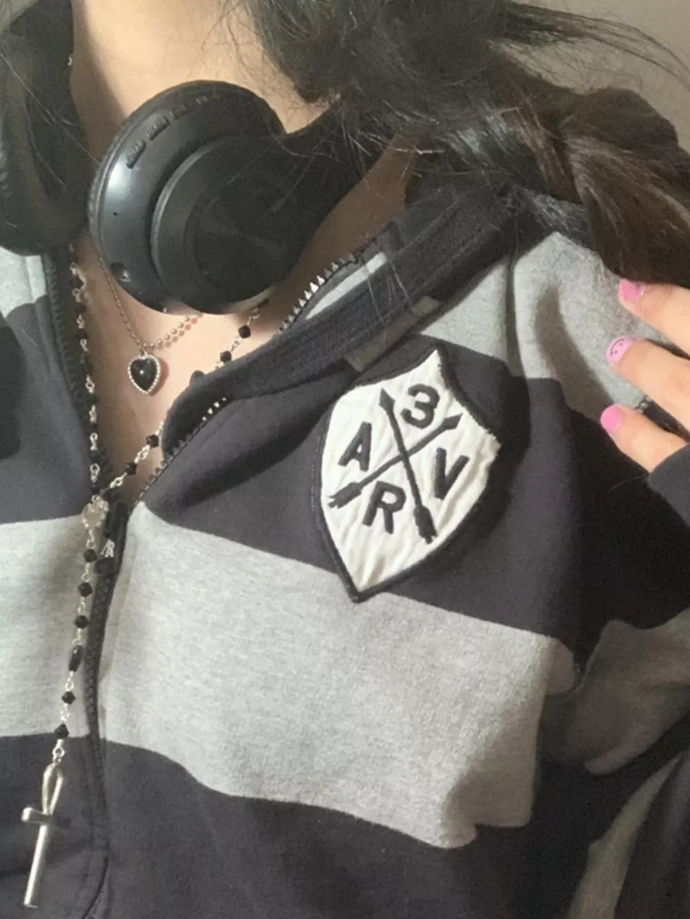 Striped Zip-Up Hoodie, image 3