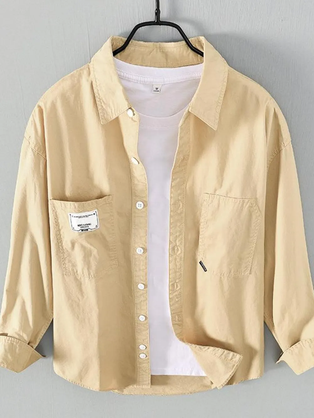 Men's Plus Size Button Up Long Sleeve Shirt, image 3