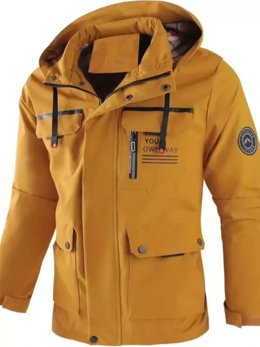 Men's Plus Size Hooded Outdoor Windproof Coat, image 5