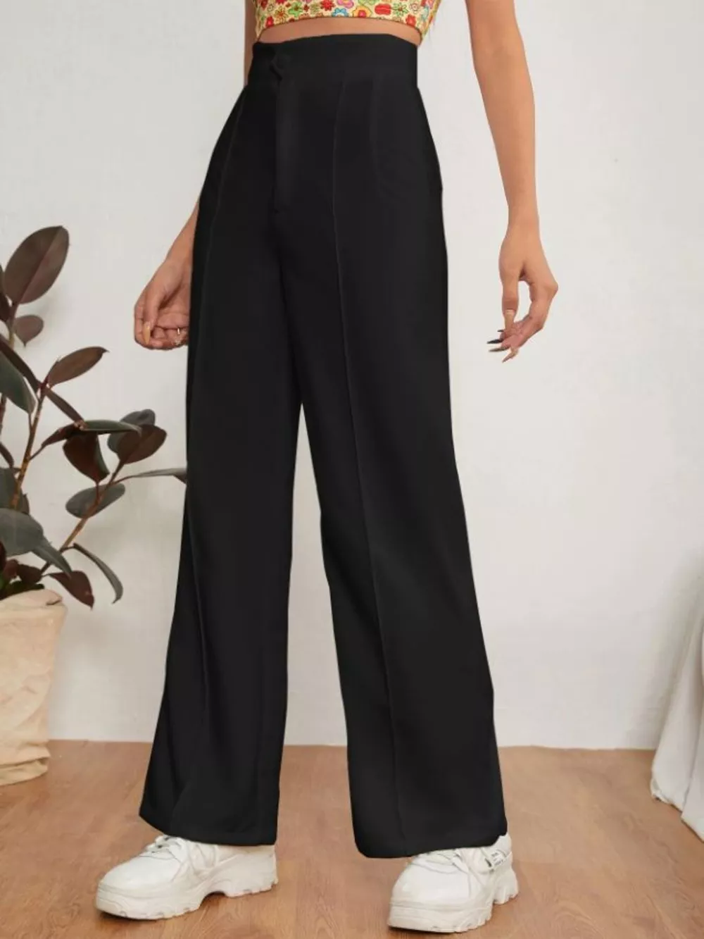 High Waist Straight Leg Dress Pants, image 4