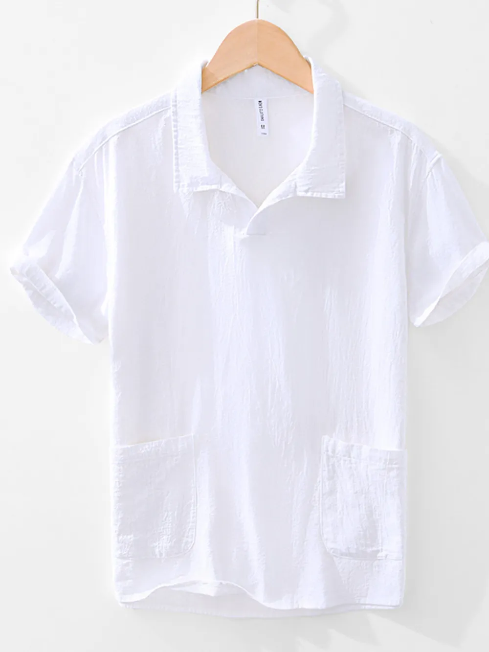Men's Plus Size Collared Neck Short Sleeve T-Shirt, image 4