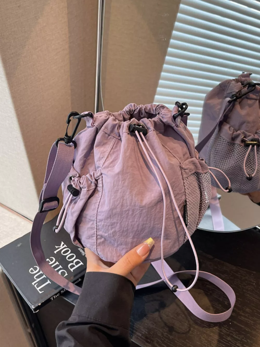 Drawstring Bucket Crossbody Bag, image 5