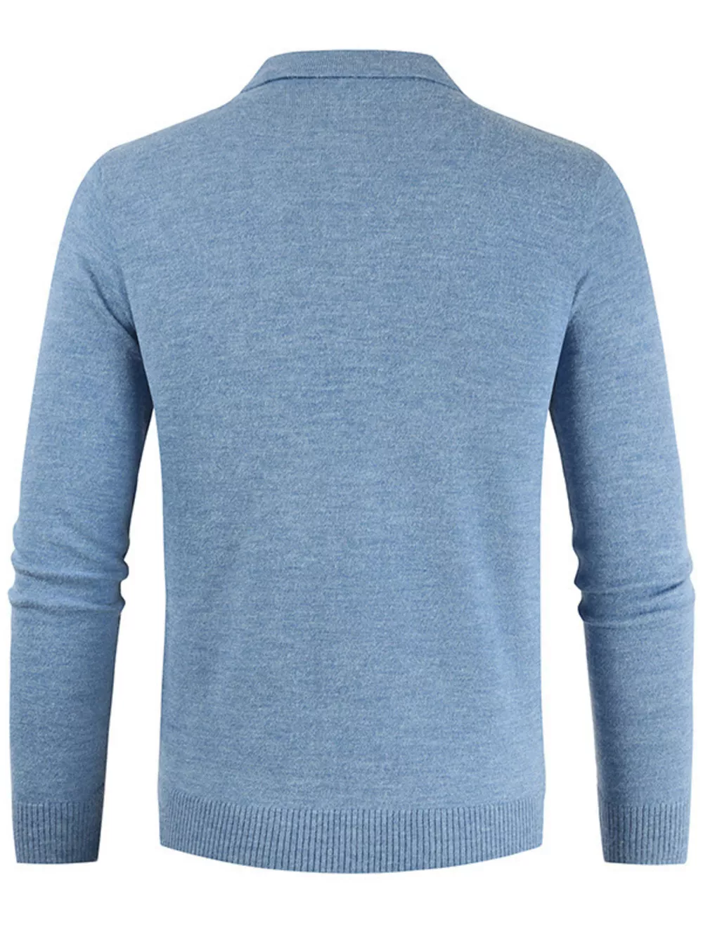 Men's Plus Size Button Detail Long Sleeve Knit Top, image 3