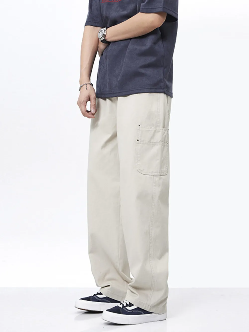 Men's Plus Size Wide Leg Pants, image 4