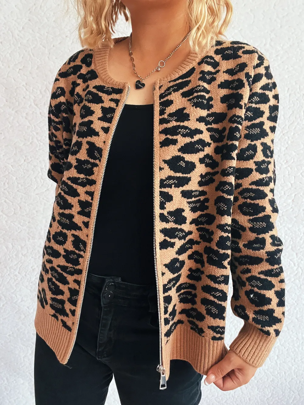Zip Up Long Sleeve Cardigan, image 30