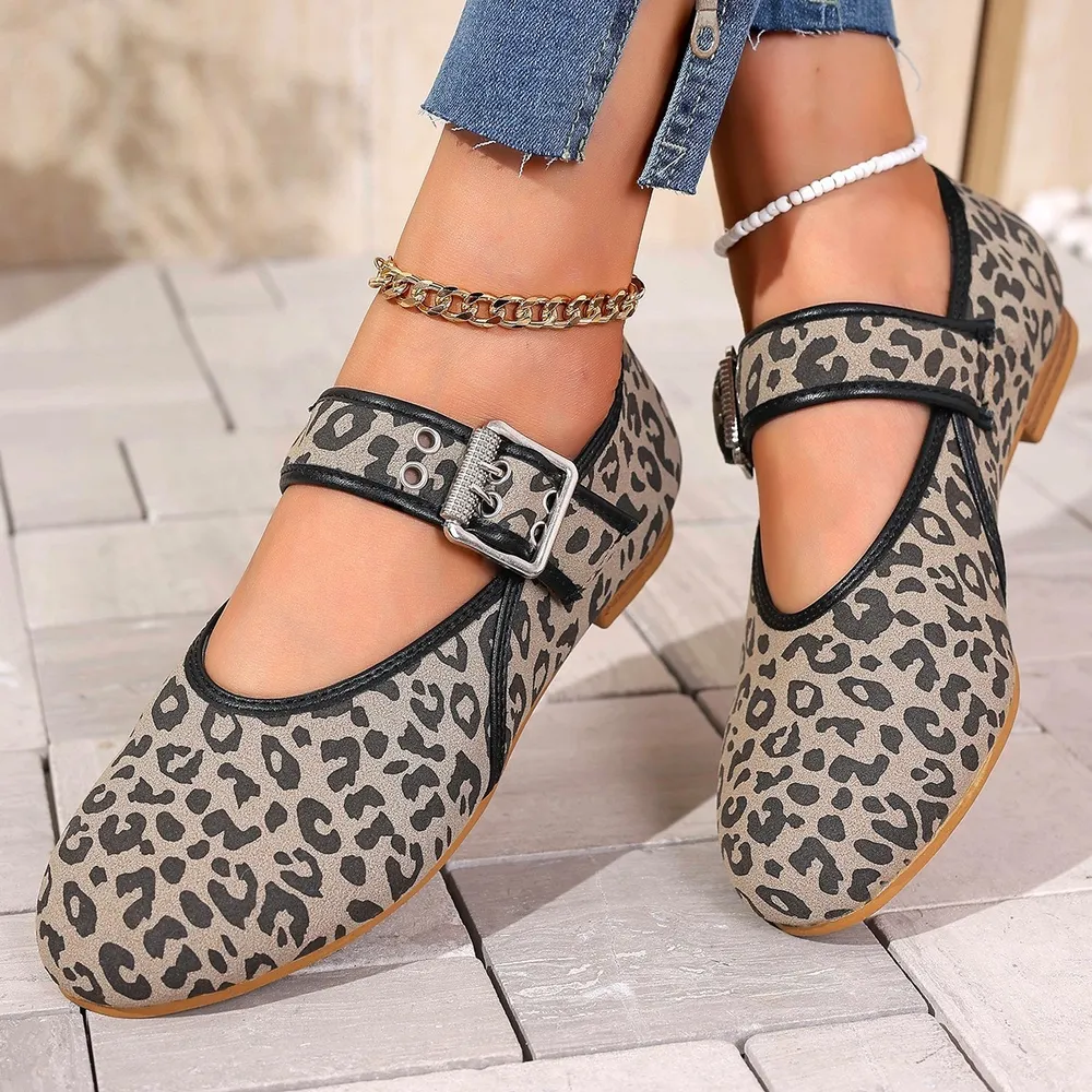 Leopard Print Mary Jane Loafers, image 7