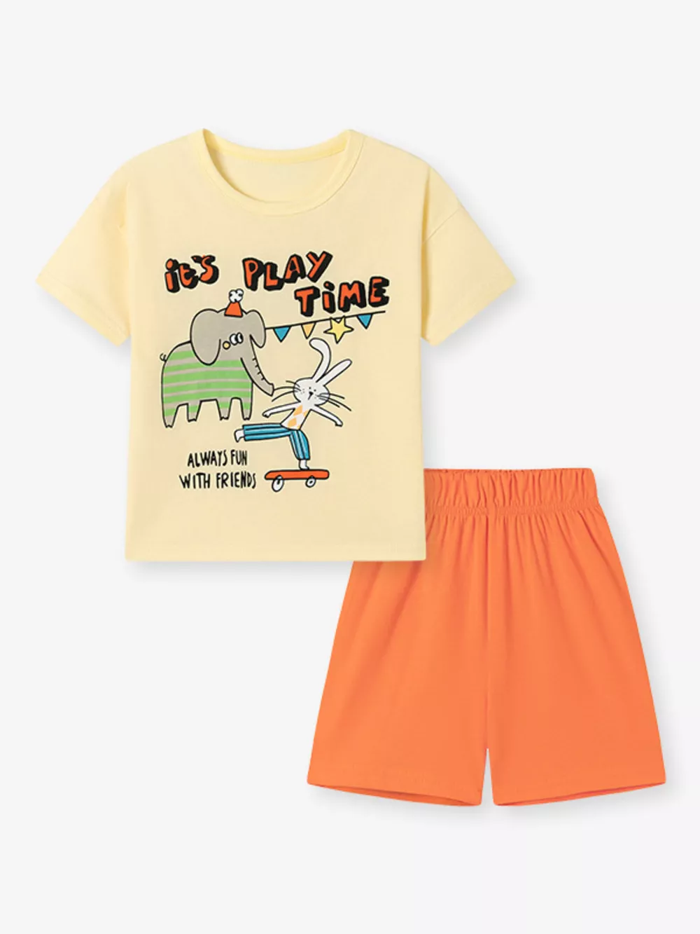 Children's Cartoon Graphic Top and Shorts Set, image 3