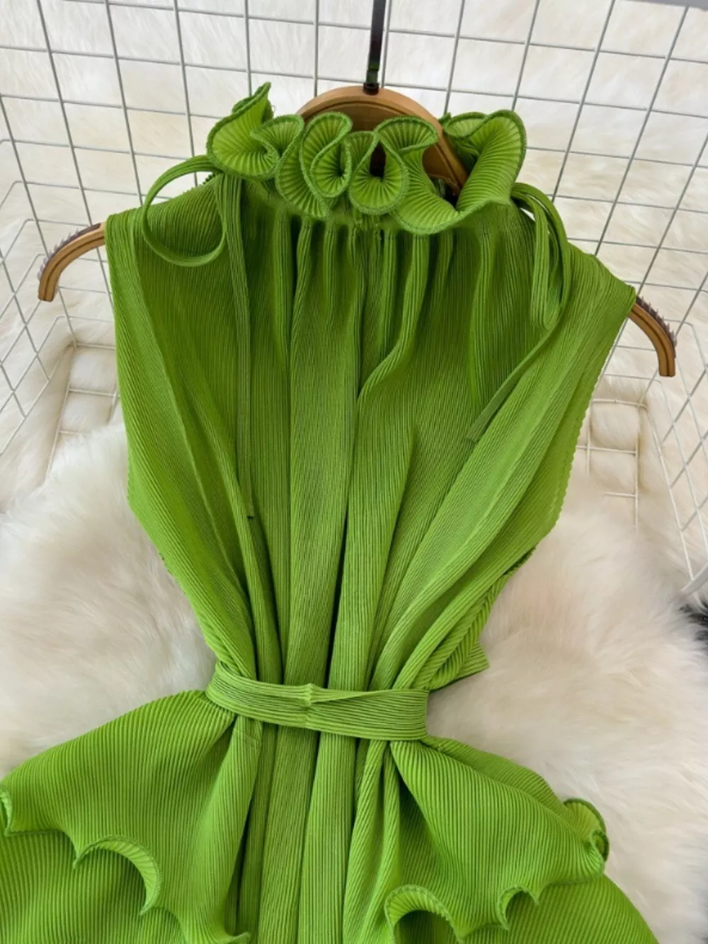 Ruffled Tiered Sleeveless Midi Dress, image 4