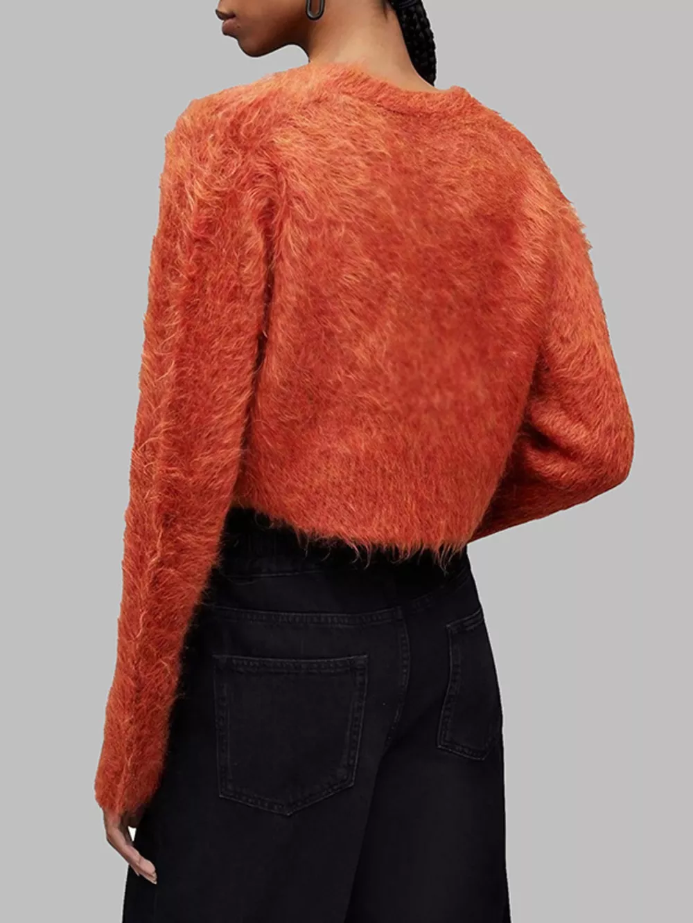 Fluffy Knit Cropped Cardigan, image 7