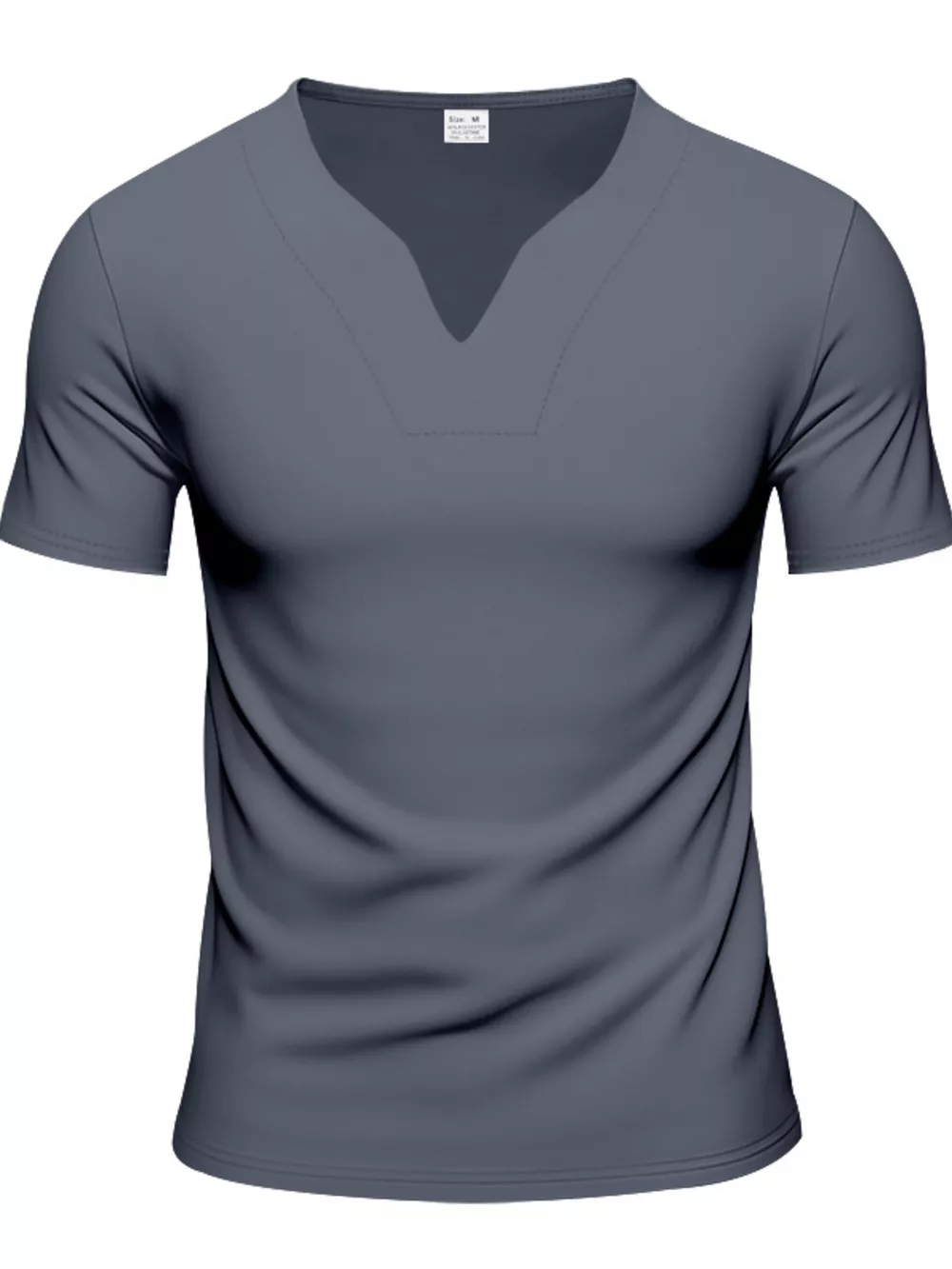 Men's Full Size Casual V-Neck Short Sleeve T-Shirt Plus Size, image 13