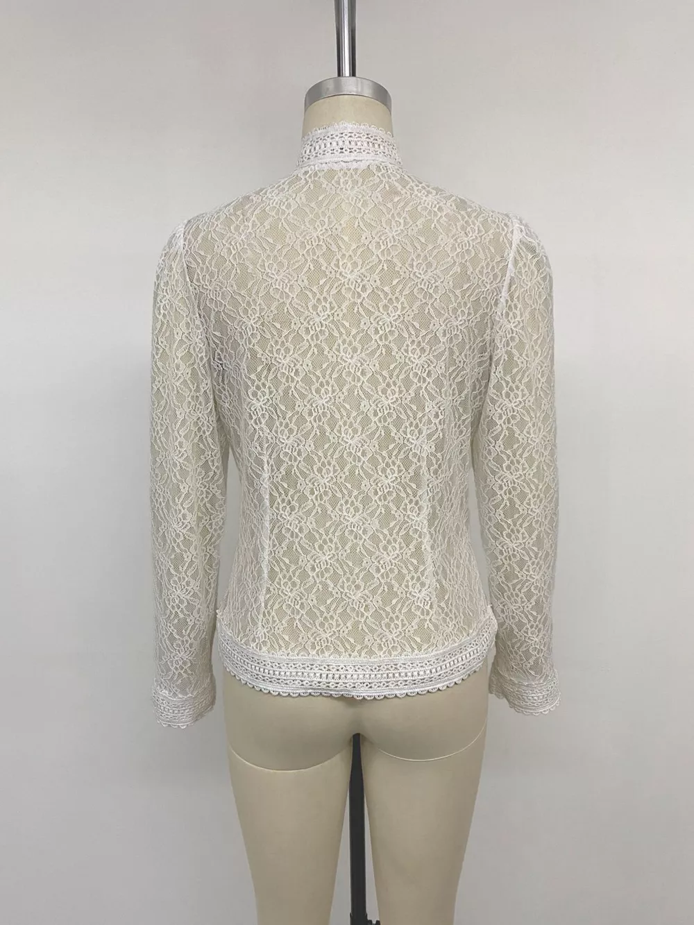Lace Chinese Style Button Shirt, image 13