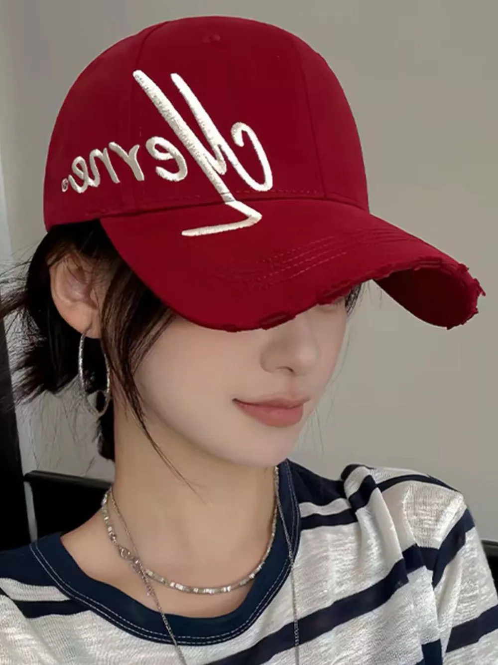 Letter Embroidered Baseball Cap