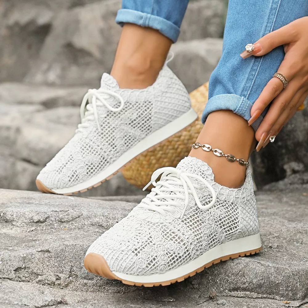 Round Toe Lace Up Sneakers, image 5