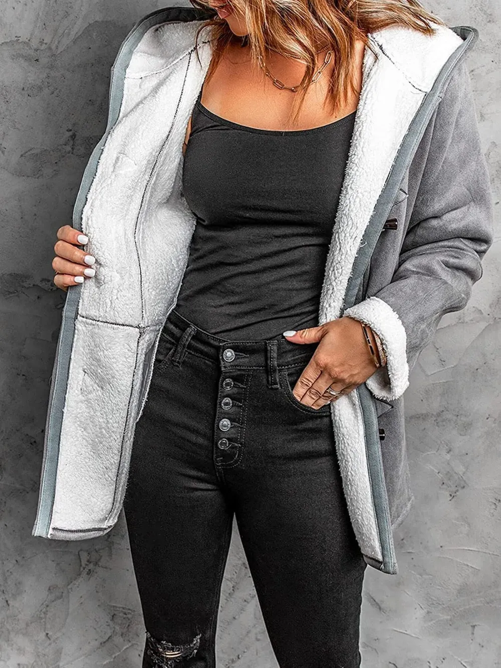 Full Size Cozy Sherpa Lined Toggle Coat with Hood Plus Size, image 20