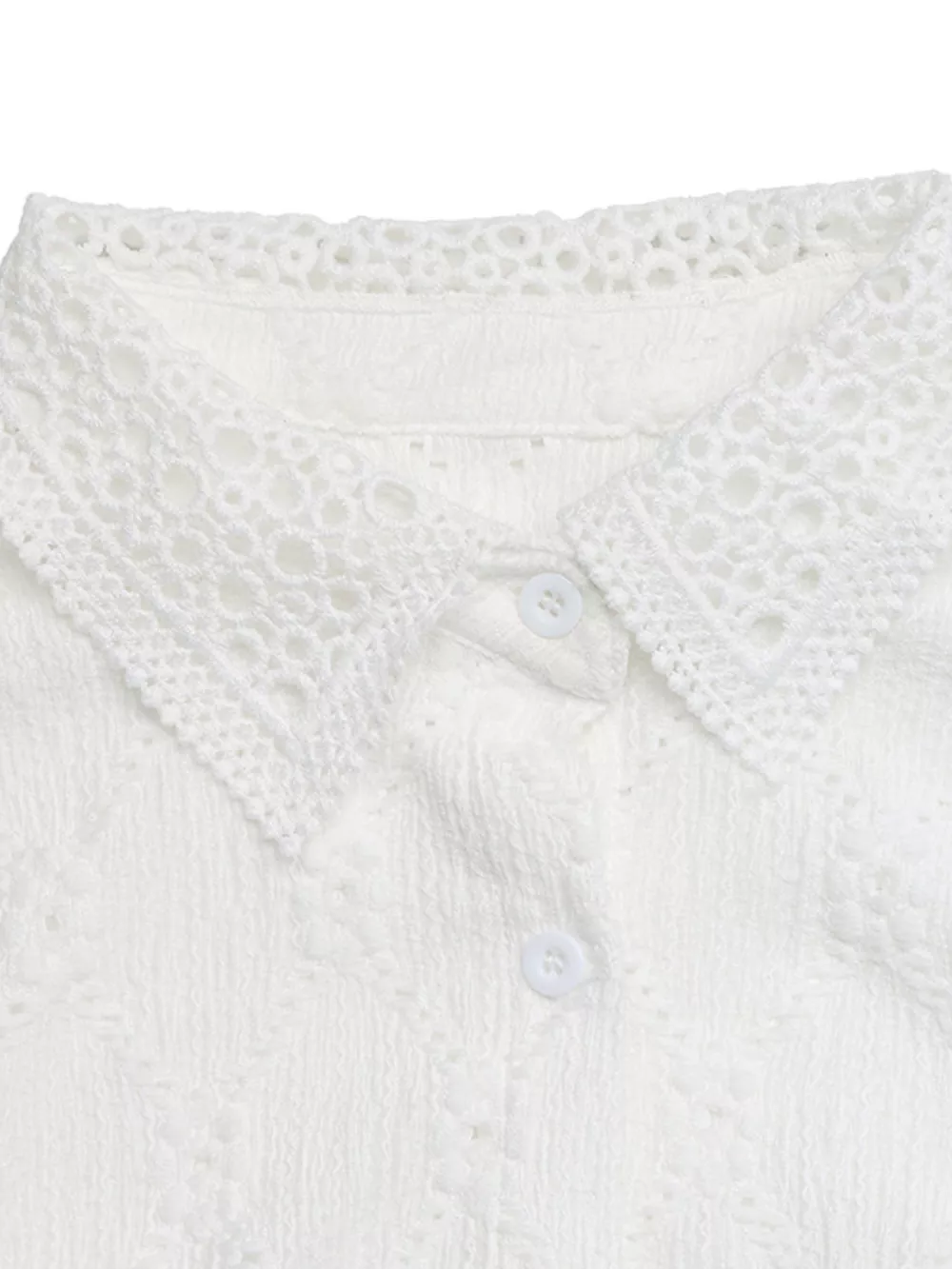Lace Detail Ruffle Sleeve Button Up Shirt, image 8