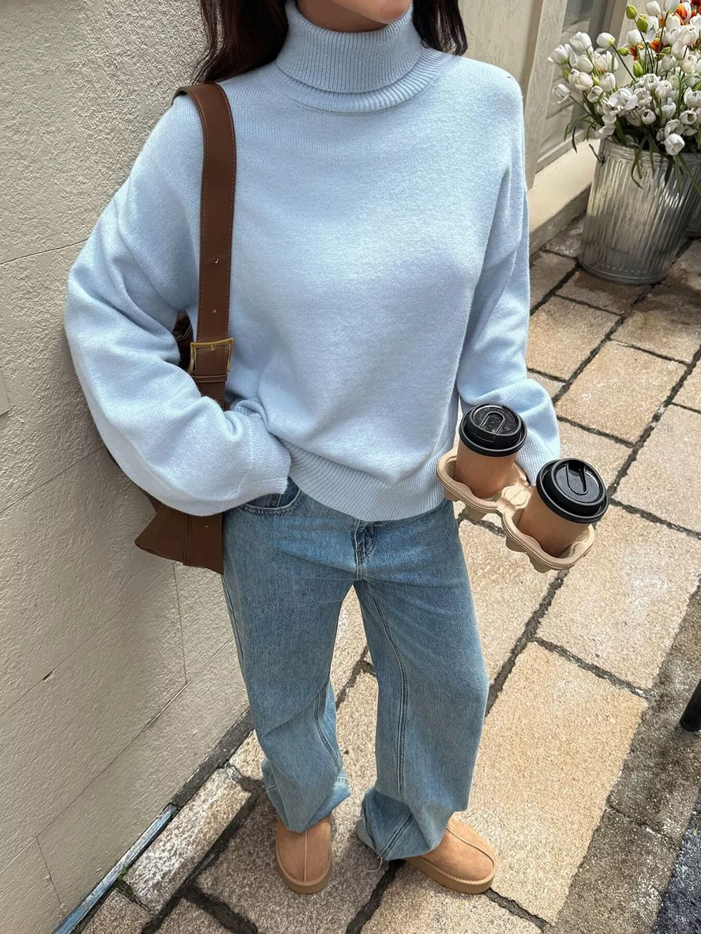 Turtleneck Long Sleeve Sweater, image 2