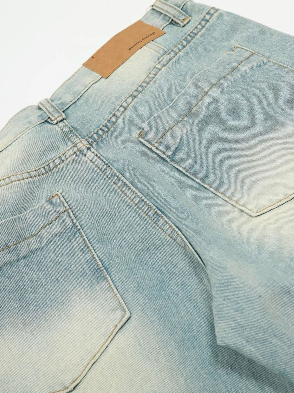 Men's Washed Wide Leg Jeans, image 12
