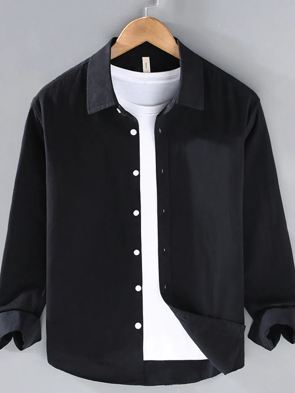 Men's Plus Size Button Up Long Sleeve Shirt, image 8