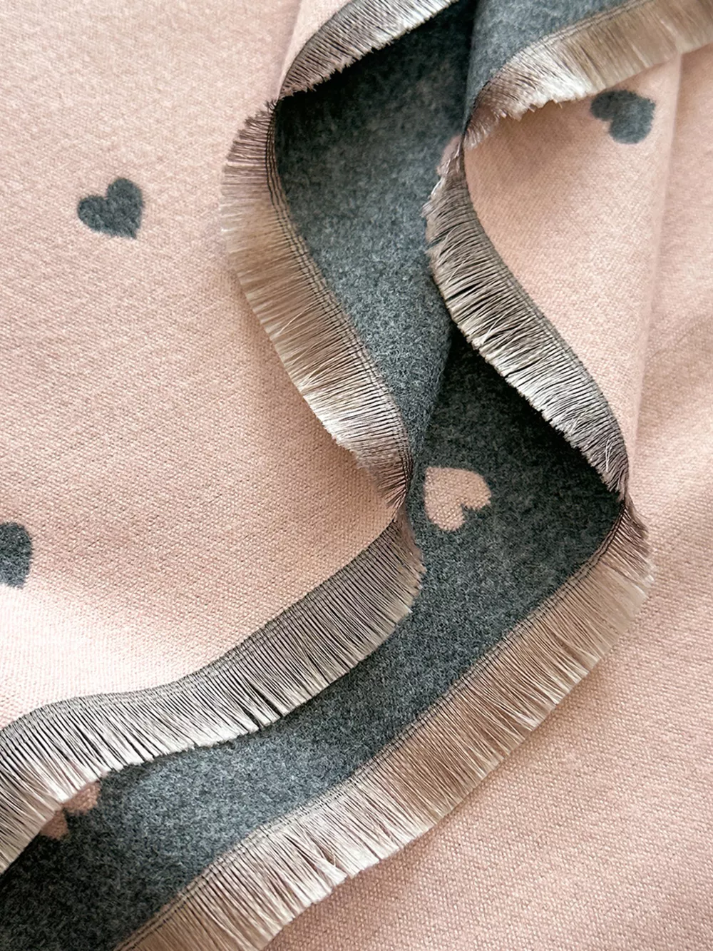 Heart Raw Hem Scarf, image 5