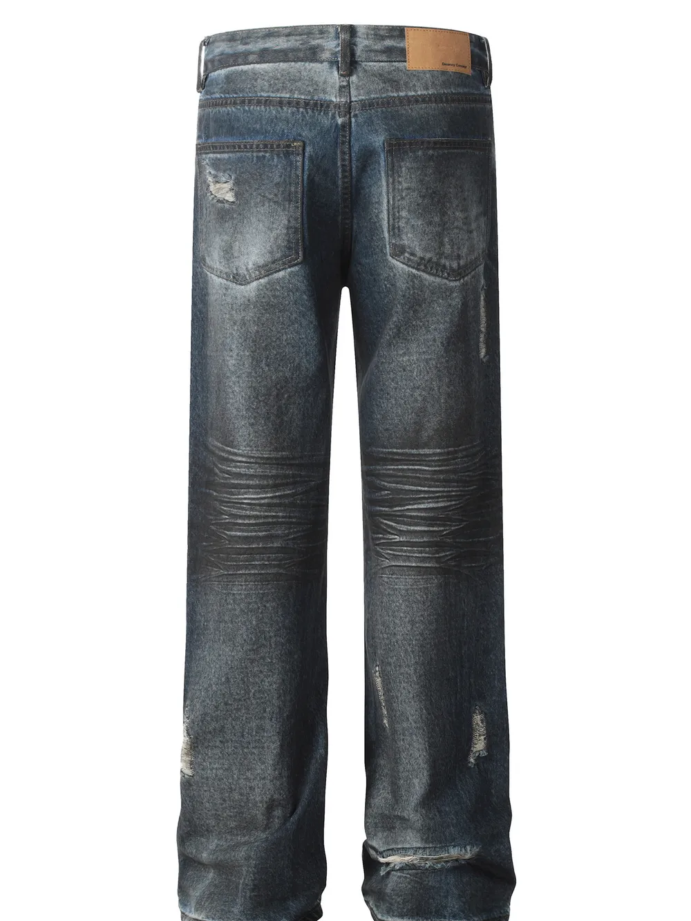 Men's Distressed Loose Fit Vintage Jeans, image 3