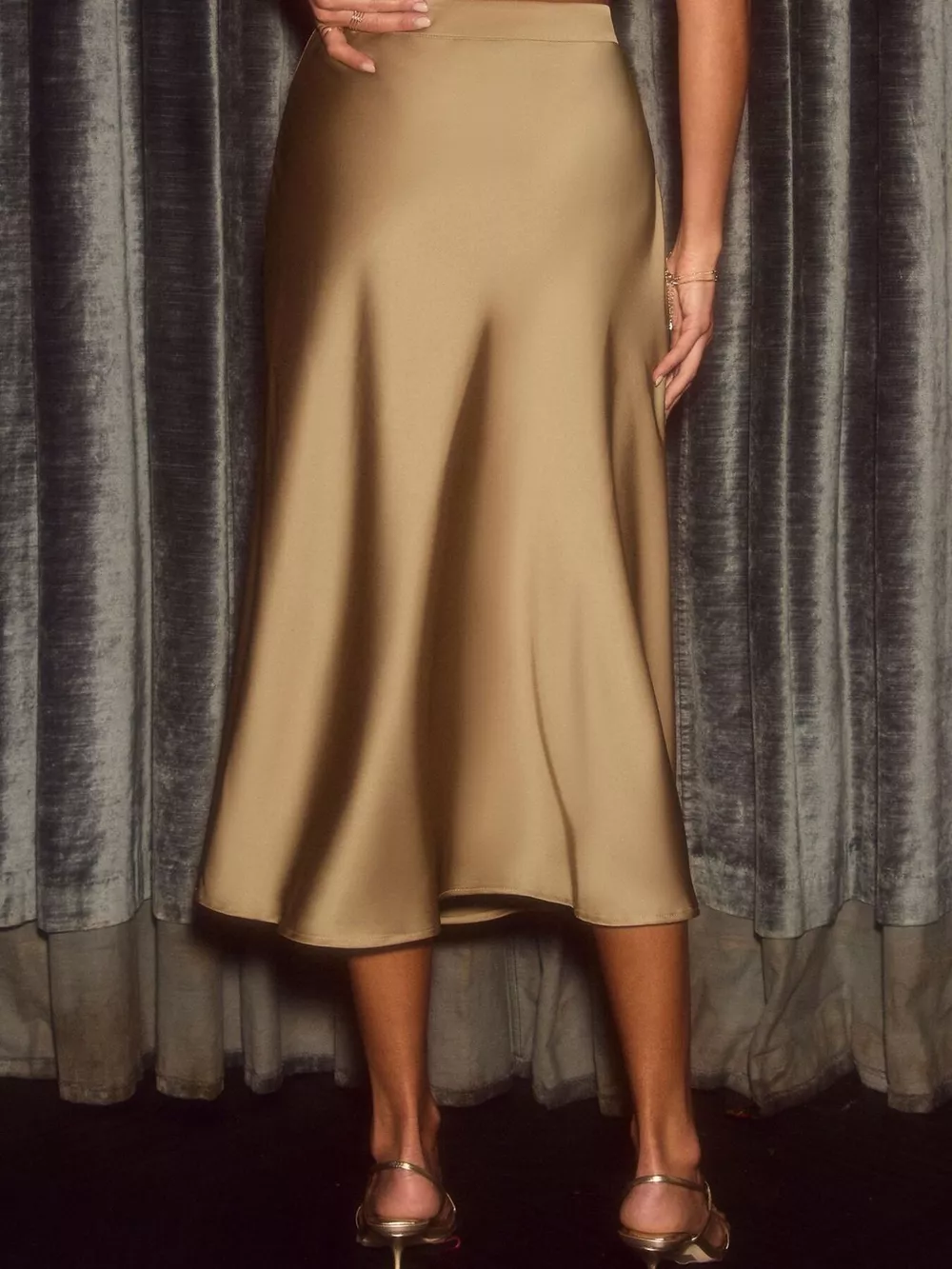 Satin Midi Skirt, image 13