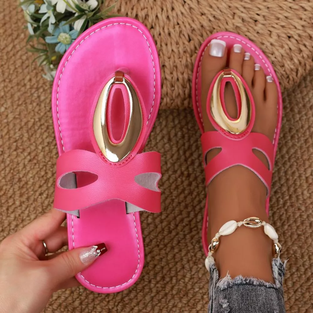 Open Toe Golden Accent Sandals, image 18