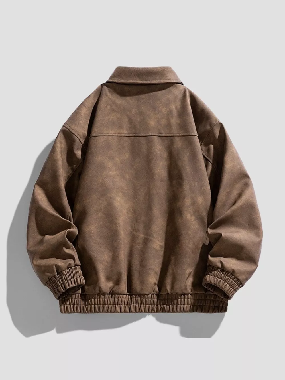 Men's Plus Size Zip-Up Collared Neck Jacket, image 8