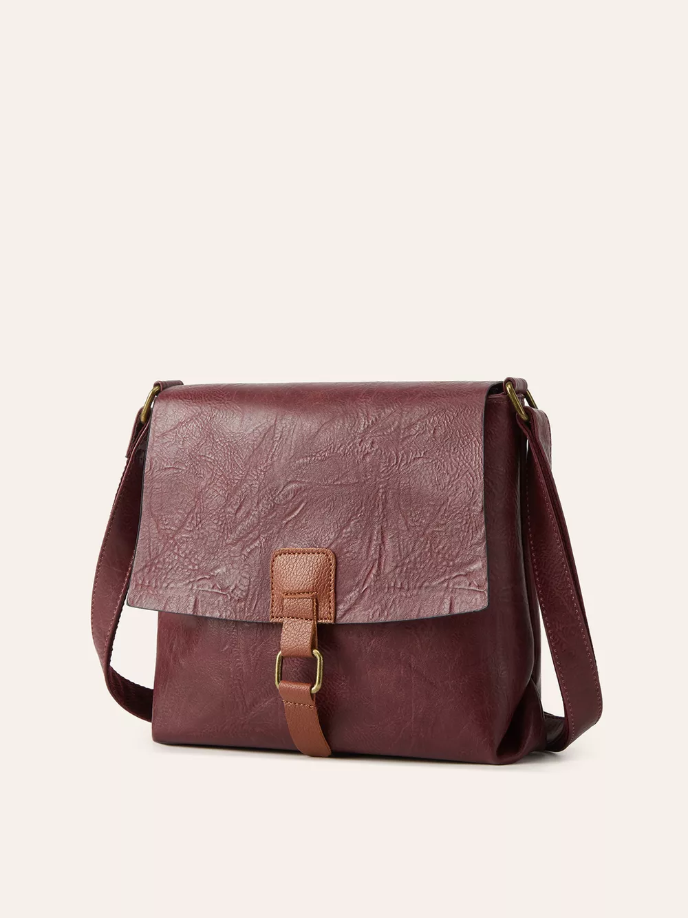 Vintage Buckle Flap Crossbody Bag, image 2
